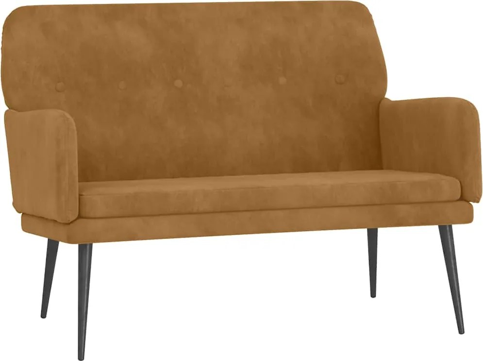 vidaXL Bancă, maro, 108x79x79 cm, catifea