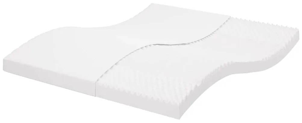 vidaXL Saltea din spumă, alb, 160x210 cm, 7 zone, duritate 20 ILD