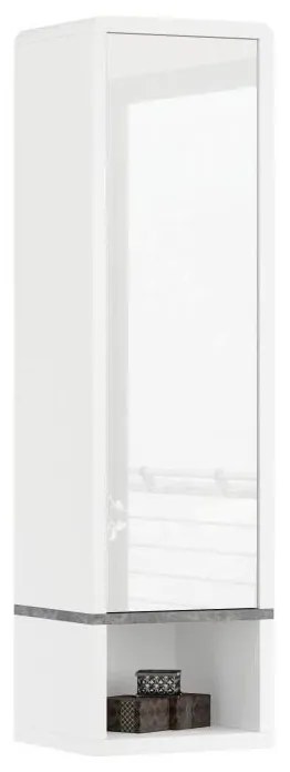 Dulap cu raft deschis FRED alb/gri