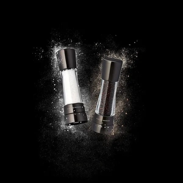 Cole&Mason DERWENT set 2 râșnițe sare și piper, 19 cm, antracit