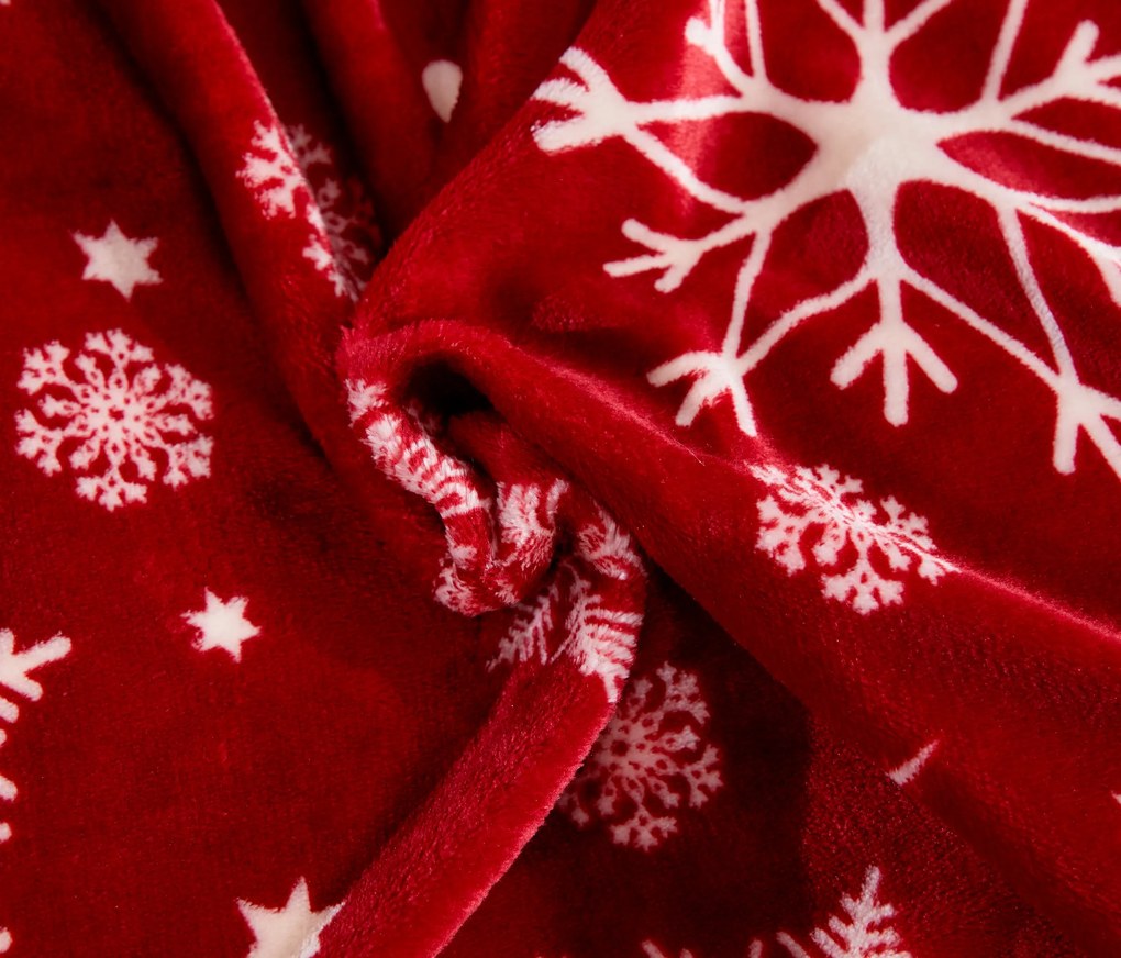 Lenjerie cocolino SNOWFALL rosie Dimensiune lenjerie de pat: 70 x 90 cm | 140 x 220 cm