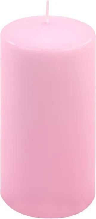 Set de lumânări pilon, 15 cm, Ø 7,5 cm, roz, 2 bucăți