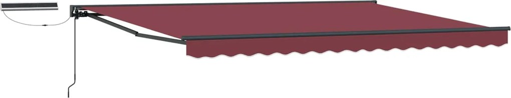 vidaXL Cort electric retractabil Burgundy 4 × 3 m