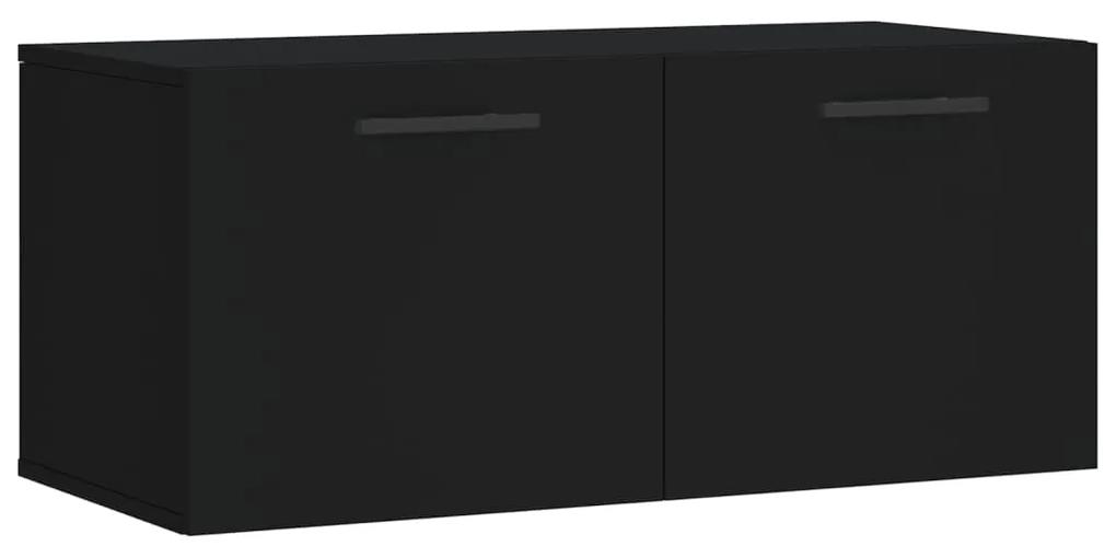 830101 vidaXL Dulap de perete, negru, 80x36,5x35 cm, lemn compozit