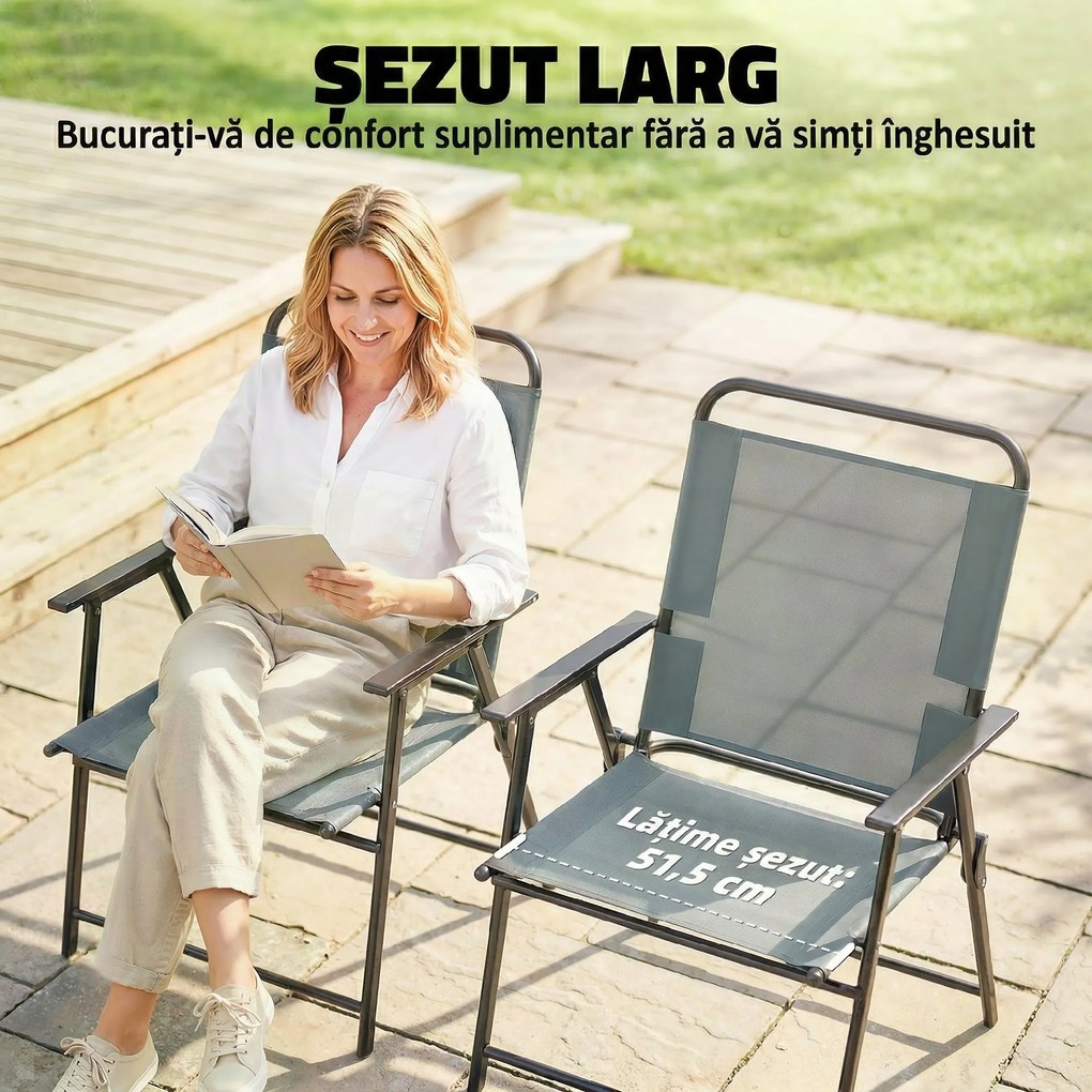 Outsunny scaun pliabil compact pentru terasă | Aosom Romania