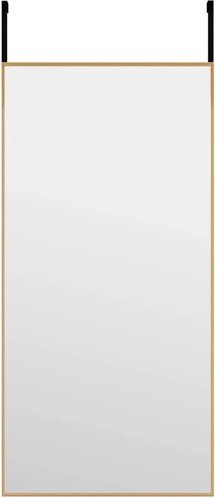 vidaXL Oglindă pentru ușă, auriu, 30x60 cm, sticlă și aluminiu