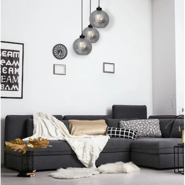 Lustră pe cablu SOFIA 3xE27/60W/230V negru