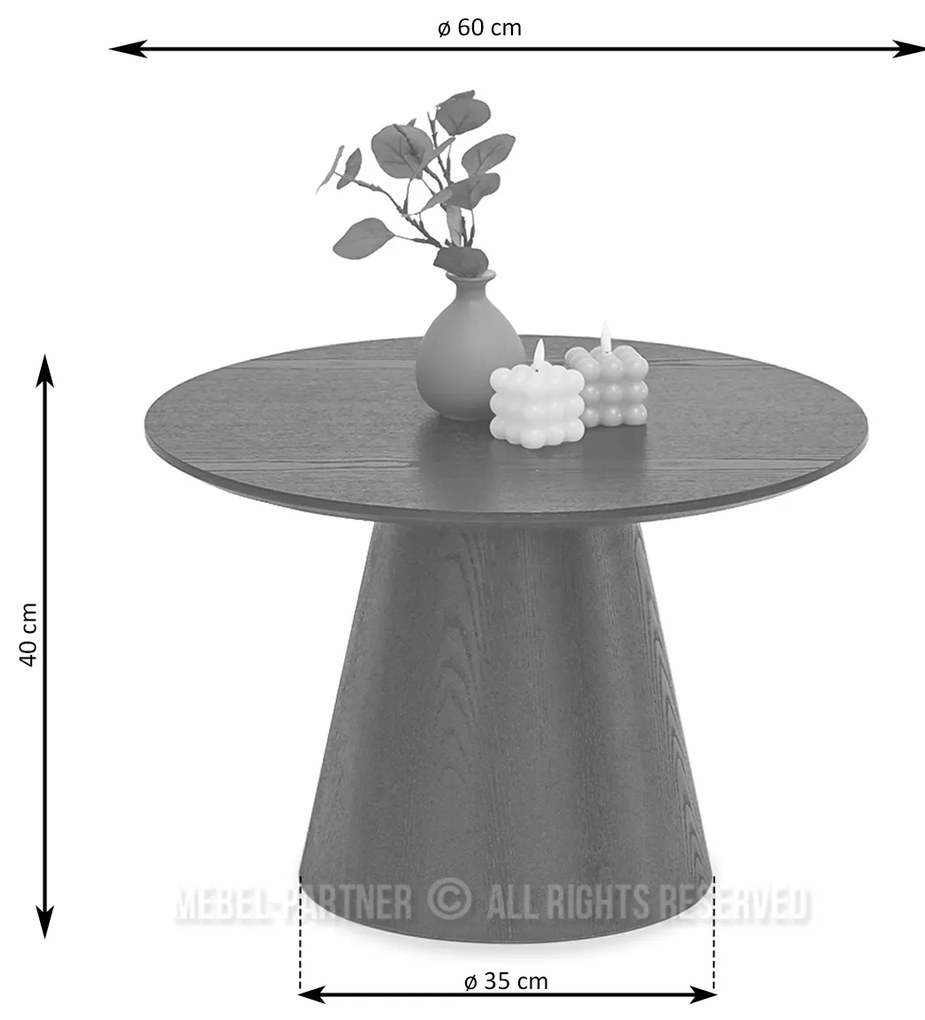 Măsuță de cafea Otava 60 (lemn negru + negru). 1111675