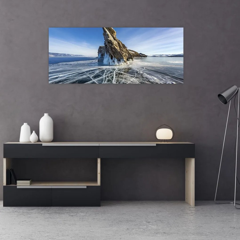 Tablou cu piatra înghețată (120x50 cm)