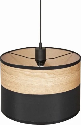 Pendul cu cablu ALBA 1xE27/15W/230V, Ø 20 cm, negru/maro
