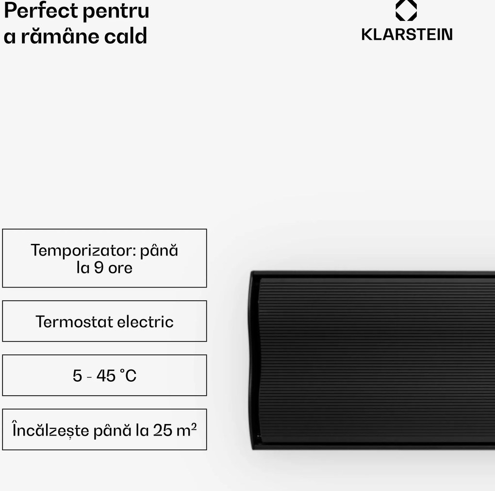 Blumfeldt Cosmic Beam Plus XXL, încălzitor cu infraroșu, 3000 W, IP44, telecomandă, negru