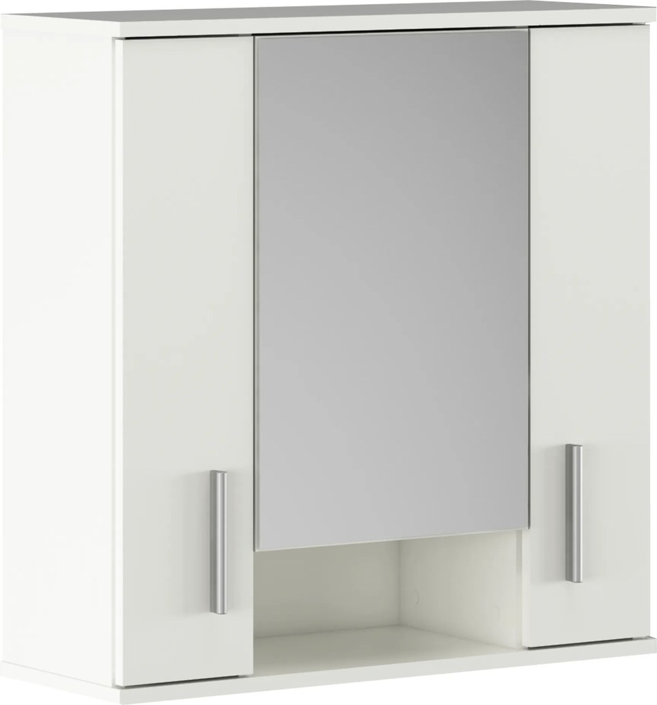 Dulap suspendat cu oglindă, alb mat, LESSY NEW 01