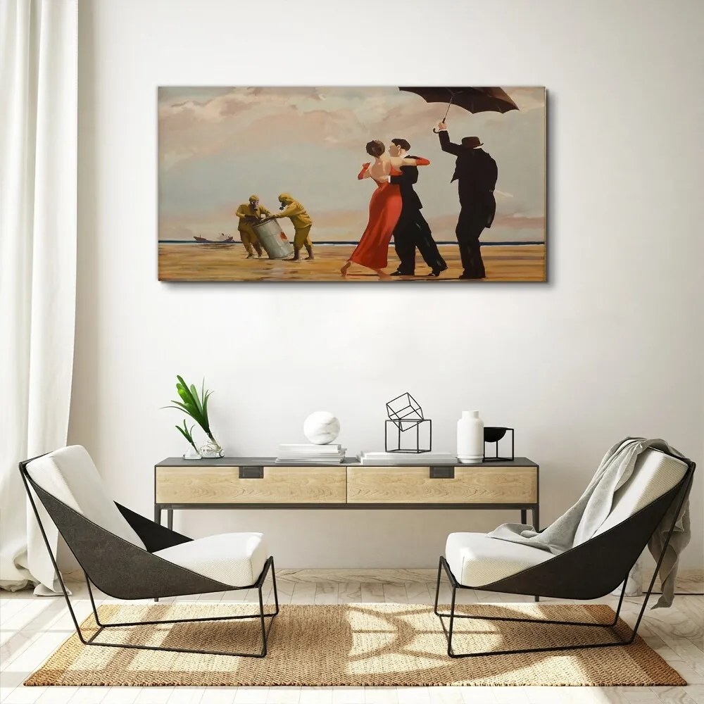 Tablou canvas Salvare pe plajă Banksy