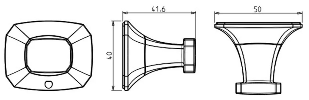 METAFORM AI001 Cârlig Aida, pachet de 2, argintiu