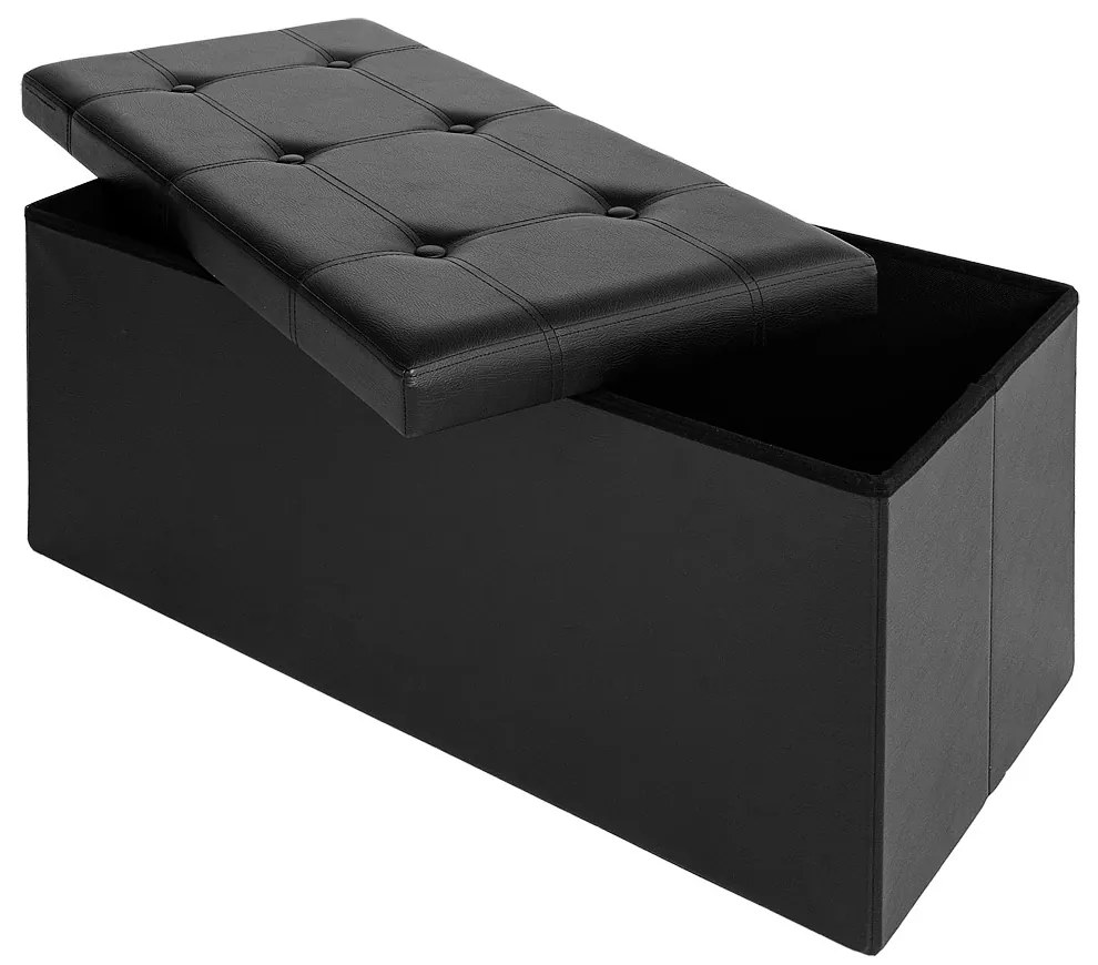 Deuba Cutie depozitare neagra - 80 x 40 x 40 cm