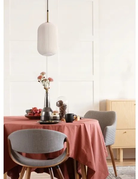 Pendul CRESTO pe cablu 1xE27/40W/230V alb/auriu