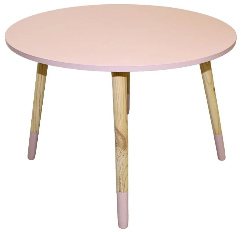 Masă pentru copii, H&S Collection, din MDF, roz , 60cm, înălțime 41 cm