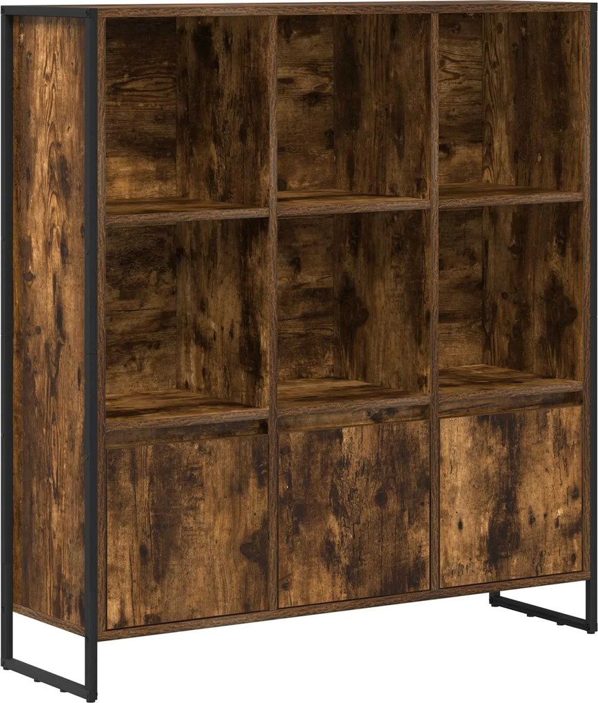 vidaXL Dulap pentru cărți 2 pcs Stejar fumuriu 99,5 x 30 x 108 cm