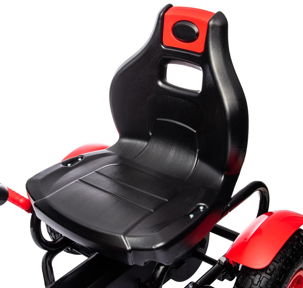 HOMCOM Kart cu Pedale pentru Copii 5-12 Ani, 121x58x61 cm, Roșu | Aosom Romania