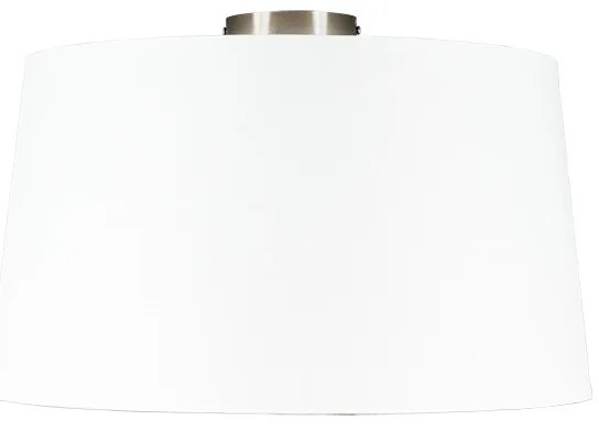 Plafoniera moderna din otel cu abajur alb 45 cm - Combi