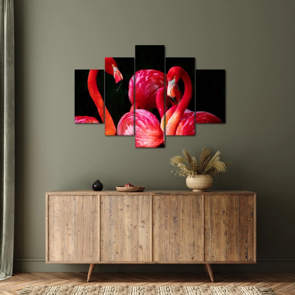 Tablou cu flamengo roșii (150x105 cm)