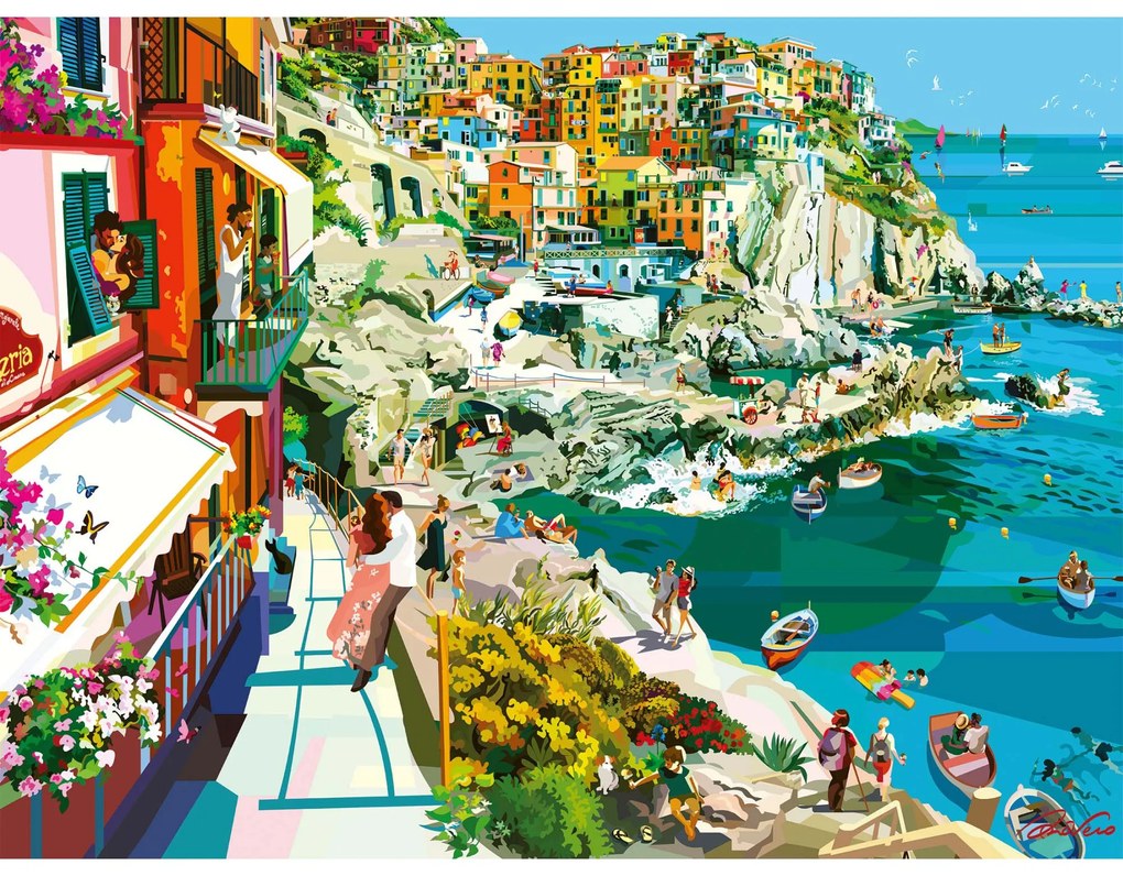 PUZZLE ROMANTISM IN CINQUE TERRE, 1500 PIESE - RAVENSBURGER (RVSPA16953)