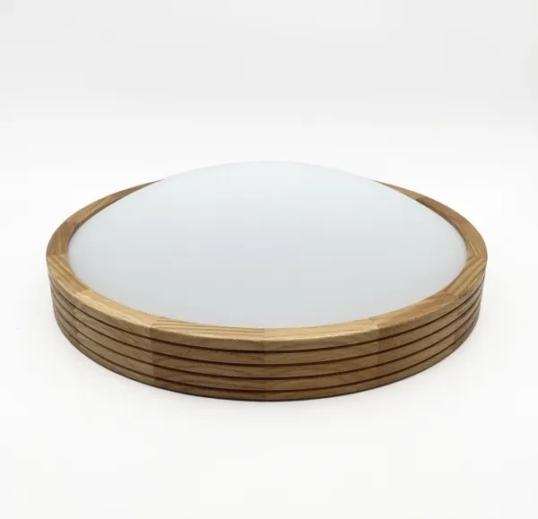 Brilagi - Lampă LED de tavan CARVALHO MODERN SLIM 2xE27/60W/230V Ø 37,5 cm stejar