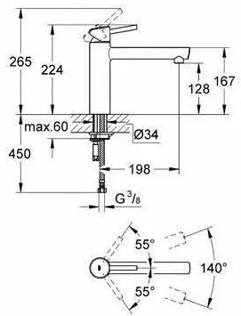 Baterie bucatarie Grohe Concetto pipa 19.8 cm crom lucios
