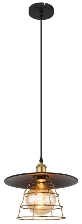 Pendul design clasic Viejo negru mat, cupru 30cm