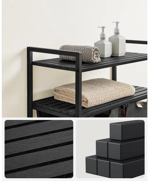 Coș pentru rufe REX gri