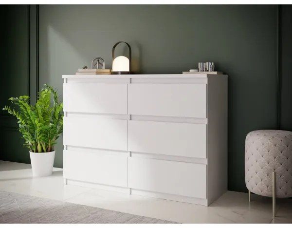 Comodă MAO cu sertare, albă