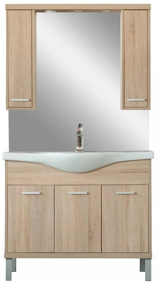 Mobilier complet de baie Nerva 105, stejar Sonoma