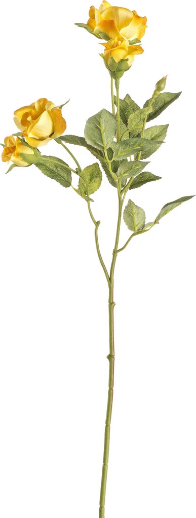 Trandafir artificial 4 flori galben 39h