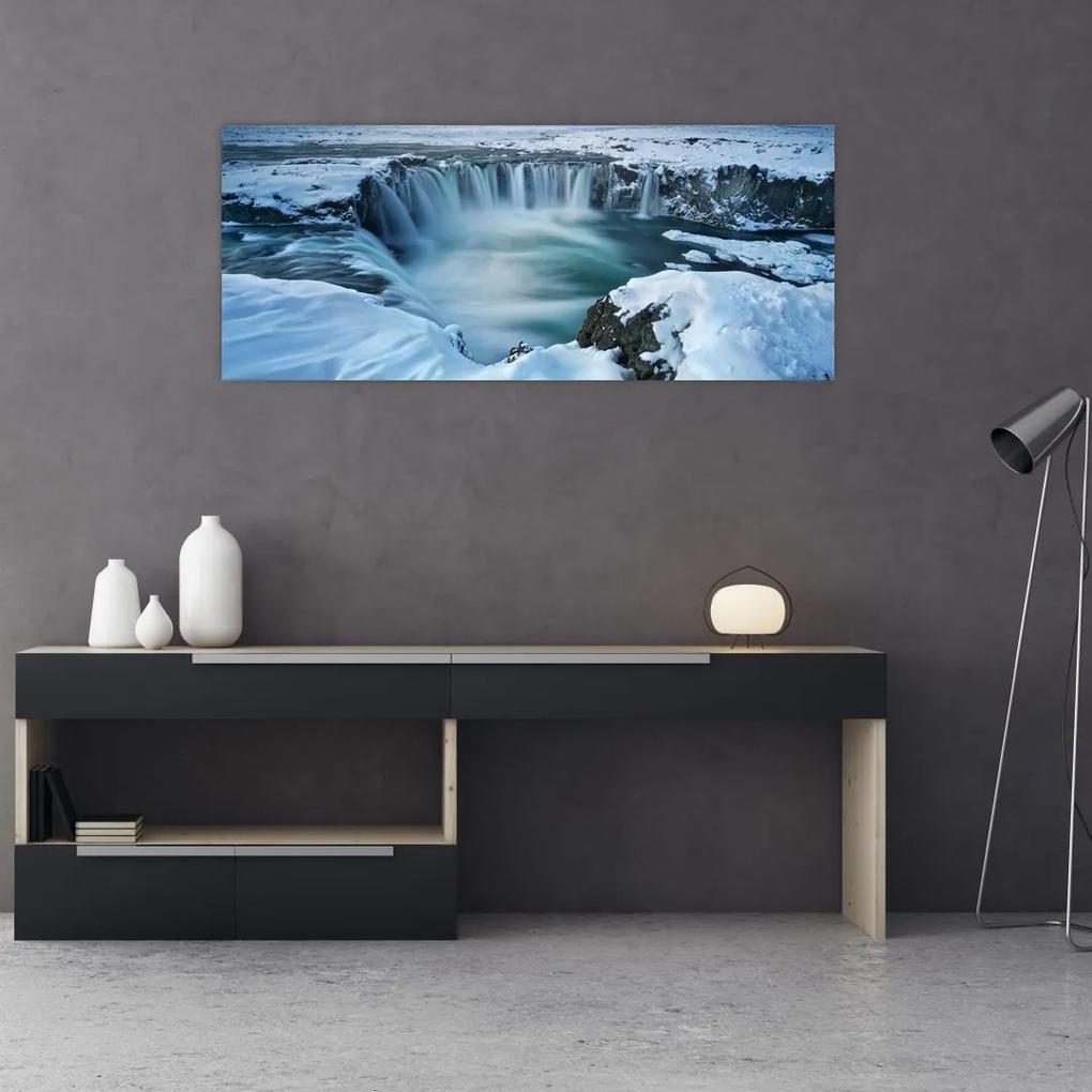 Tablou - Cascadele zeilor, Islanda (120x50 cm), în 40 de alte dimensiuni noi