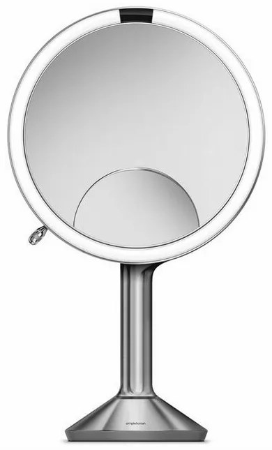 Simplehuman Oglindă reîncărcabilă Sensor Triodiametru 20 cm, inox