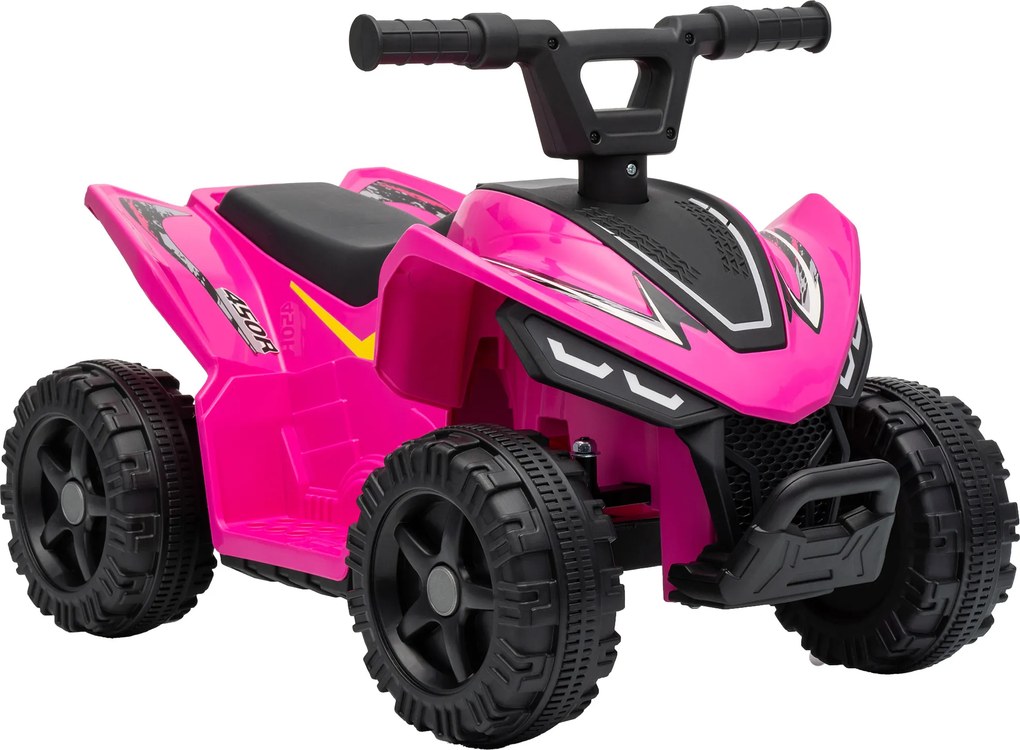 AIYAPLAY ATV Electric pentru Copii 18-48 Luni, 6V, 2 km/h, Sarcină 25 kg, Fuchsia | Aosom Romania
