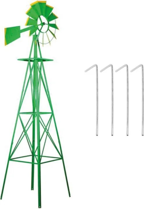 STILISTA Moară de vânt, 245 x 55 cm, oțel, galben