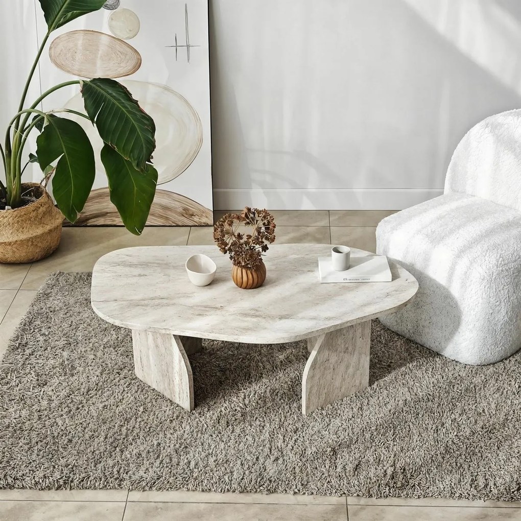 Măsuță de conferință Rock Travertine