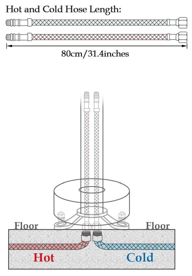 Baterie cada freestanding crom lucios, pipa pivotanta 360 de grade Foglia Gobi Crom lucios