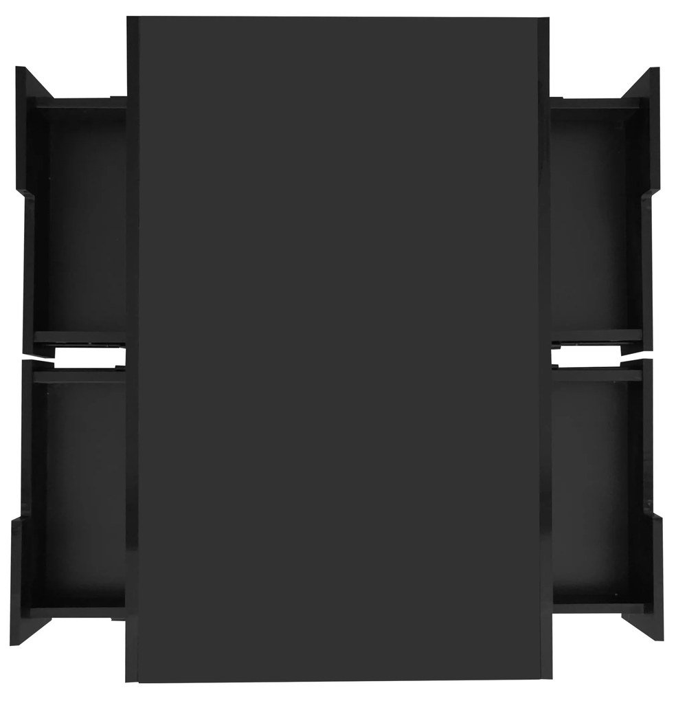 Măsuță de cafea cu bandă LED integrată, Negru | Aosom Romania