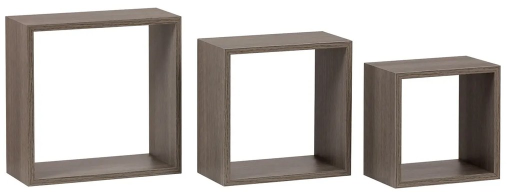 Set etajere de perete P-008, stejar sonoma închis, set 3 buc.