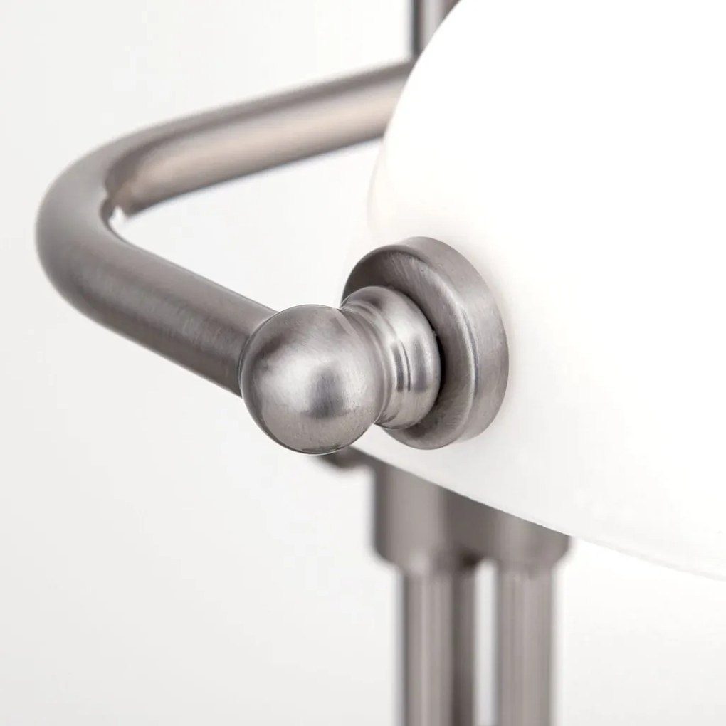 Veioza/Lampa de masa stil clasic HARVARD satin/alb