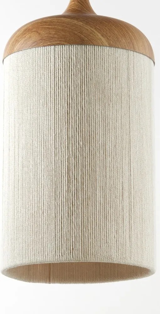 Lustră în culoare naturală cu abajur textil Dania – Light & Living