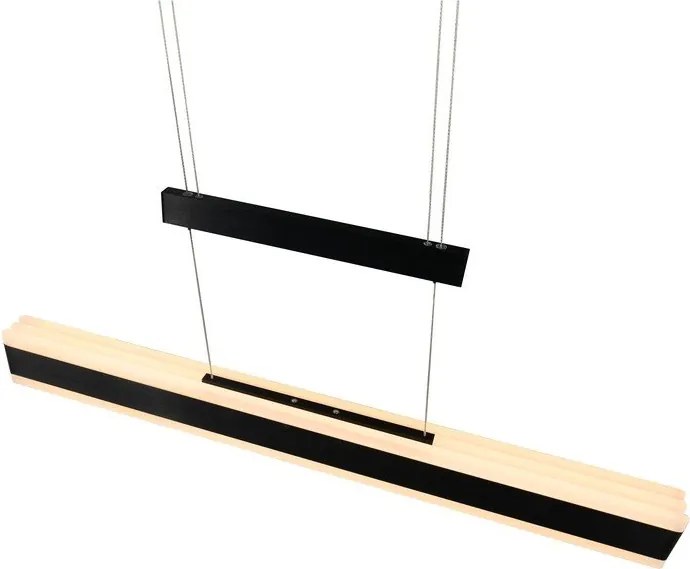 Lustră negru-mat LED cu abajur din metal Arcola – Trio