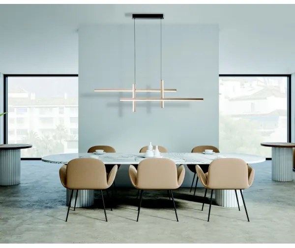 Lustră LED pe cablu dimabilă LED/41W/230V auriu Zambelis 22022