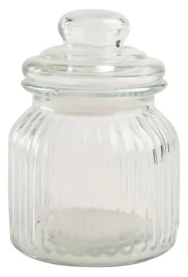 Recipient din sticlă T&G Woodware Ribbed, 600 ml