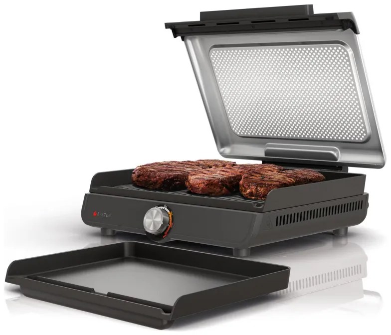 Gratar electric Ninja GR101EU, 1450W, 28x37 cm, Incalzire rapida, 60-260°C, 2 placi, Negru