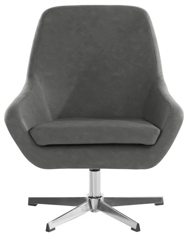 Fotoliu gri cu tapițerie din imitație de piele Naomi - Støraa