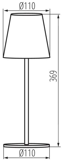 Lampă LED dimabilă de masă Kanlux 36324 INITA LED/1,2W/1800 mAh IP54 alb