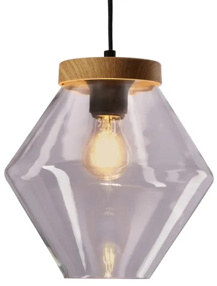 Pendul pe cablu BRELS 1xE27/40W/230V, transparent
